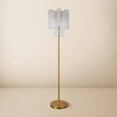 Lumeris Glass Tiered Floor Lamp 13.7"D 