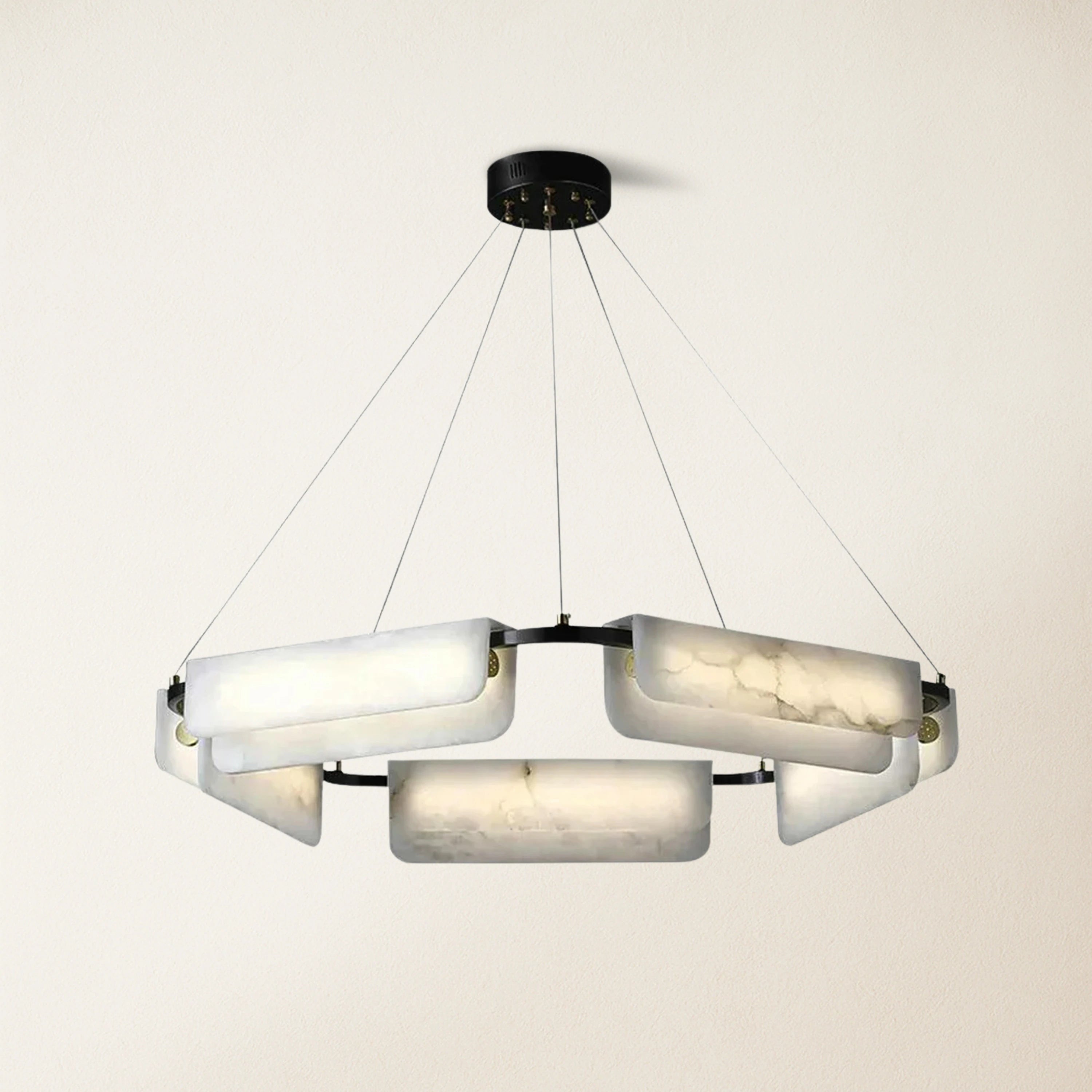 Deli Alabaster Chandelier 80cm D