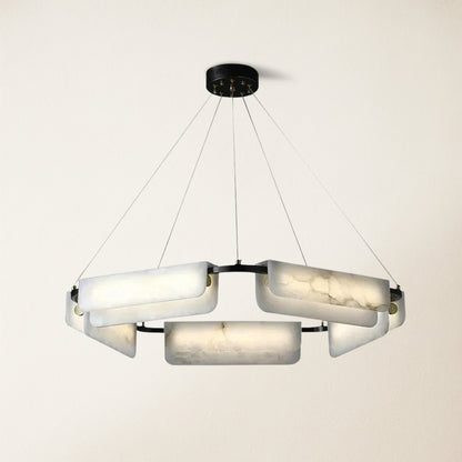 Deli Alabaster Chandelier 80cm D