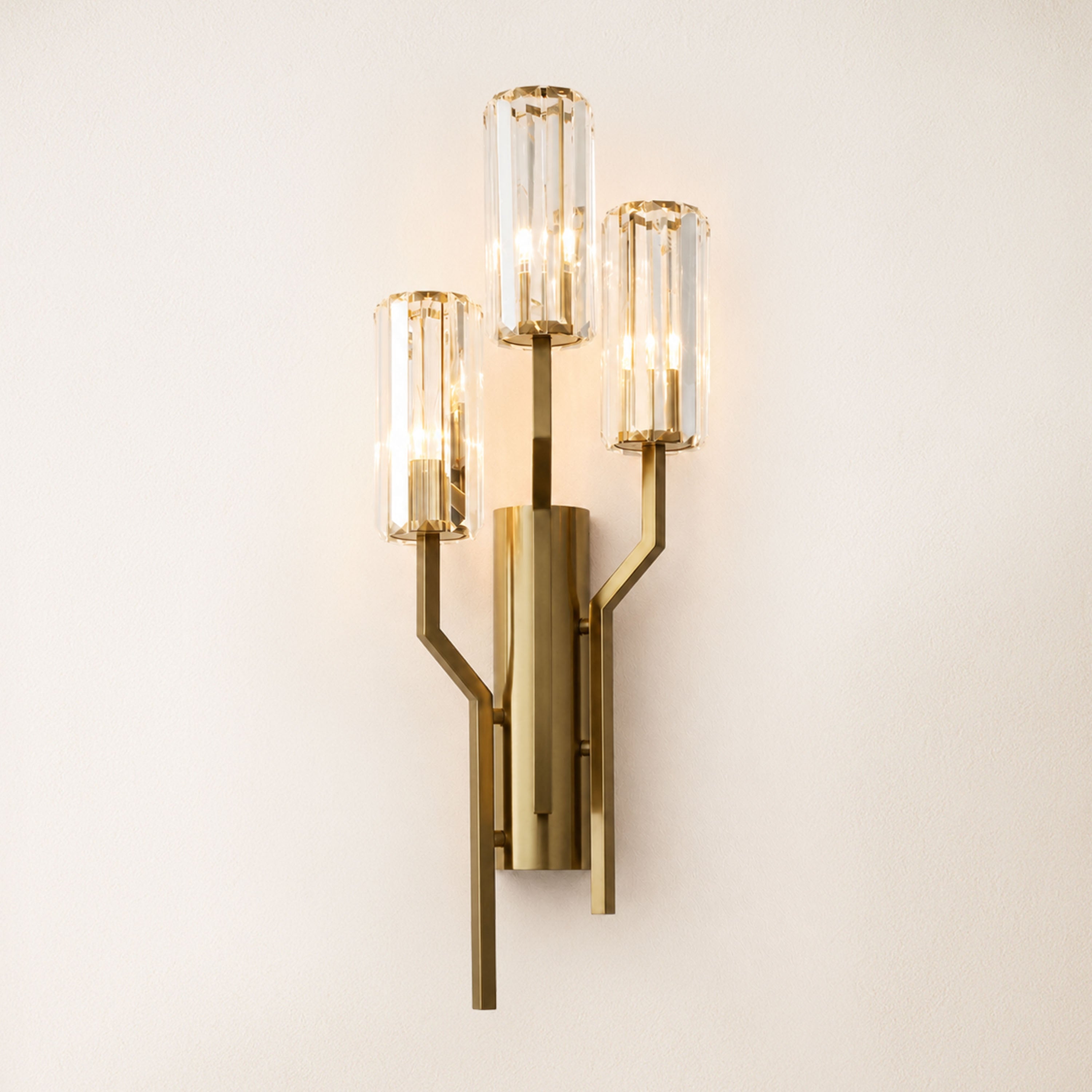Zylia Crystal Cascading Wall Sconce