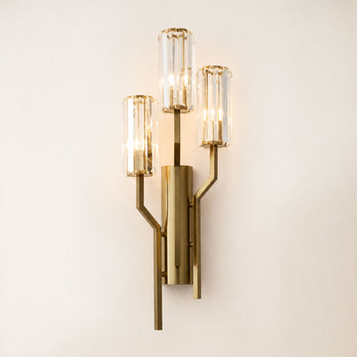Zylia Crystal Cascading Wall Sconce