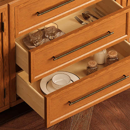 Alvar 63″ Oak 6-Drawer Chest(Set of 2)