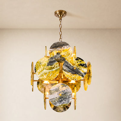 Pietra Green Marble Pendant 17.7"D