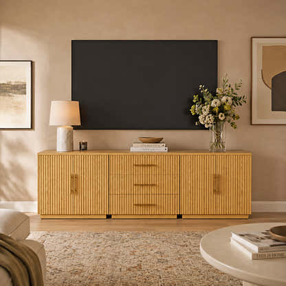 Holt Oak Modular Media Console (Set of 3)