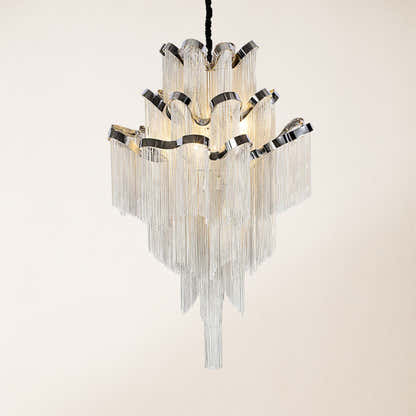 Teresa  Cadena Metal Tassel Chandelier 90cm W