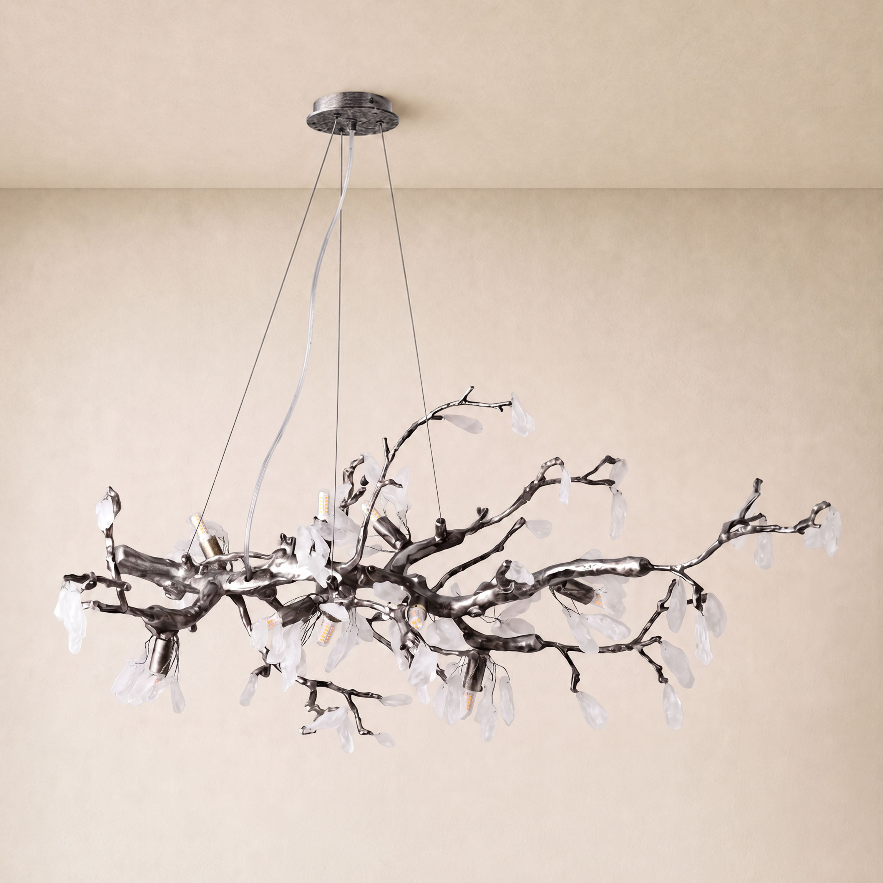 Arboris Rose Quartz Branch Chandelier 39.3"W