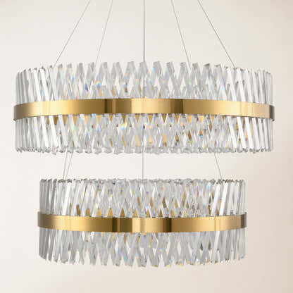 Vetro Prism Crystal 2-Tier Chandelier 102cm L