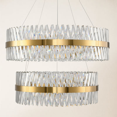 Vetro Prism Crystal 2-Tier Chandelier 102cm L
