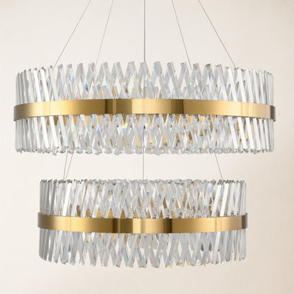 Vetro Prism Crystal 2-Tier Chandelier 102cm L