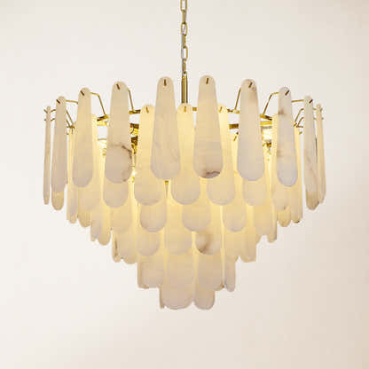 Caldera Alabaster Round Chandelier 32"