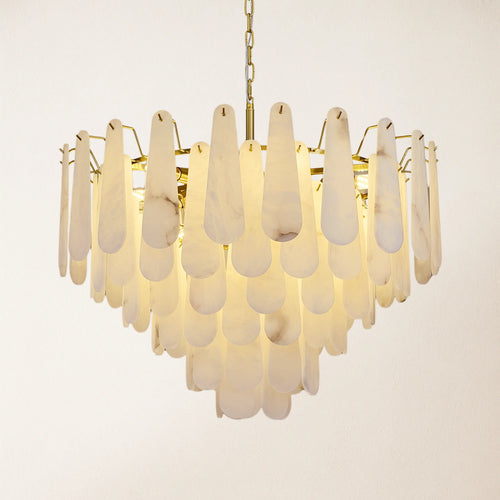 Caldera Alabaster Round Chandelier 80cm