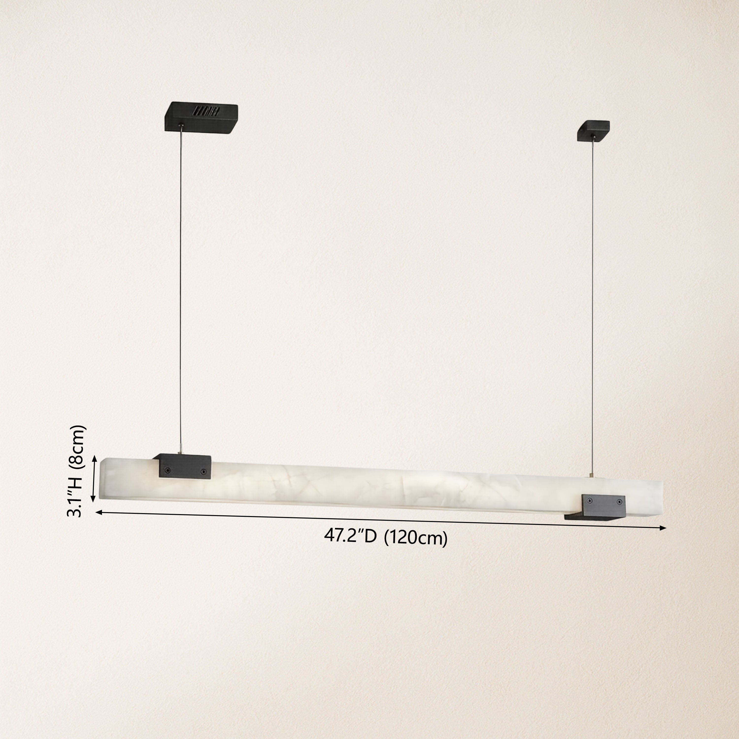 Caliora Alabaster Linear Chandelier