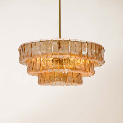 Wlass Art Glass Round Chandelier