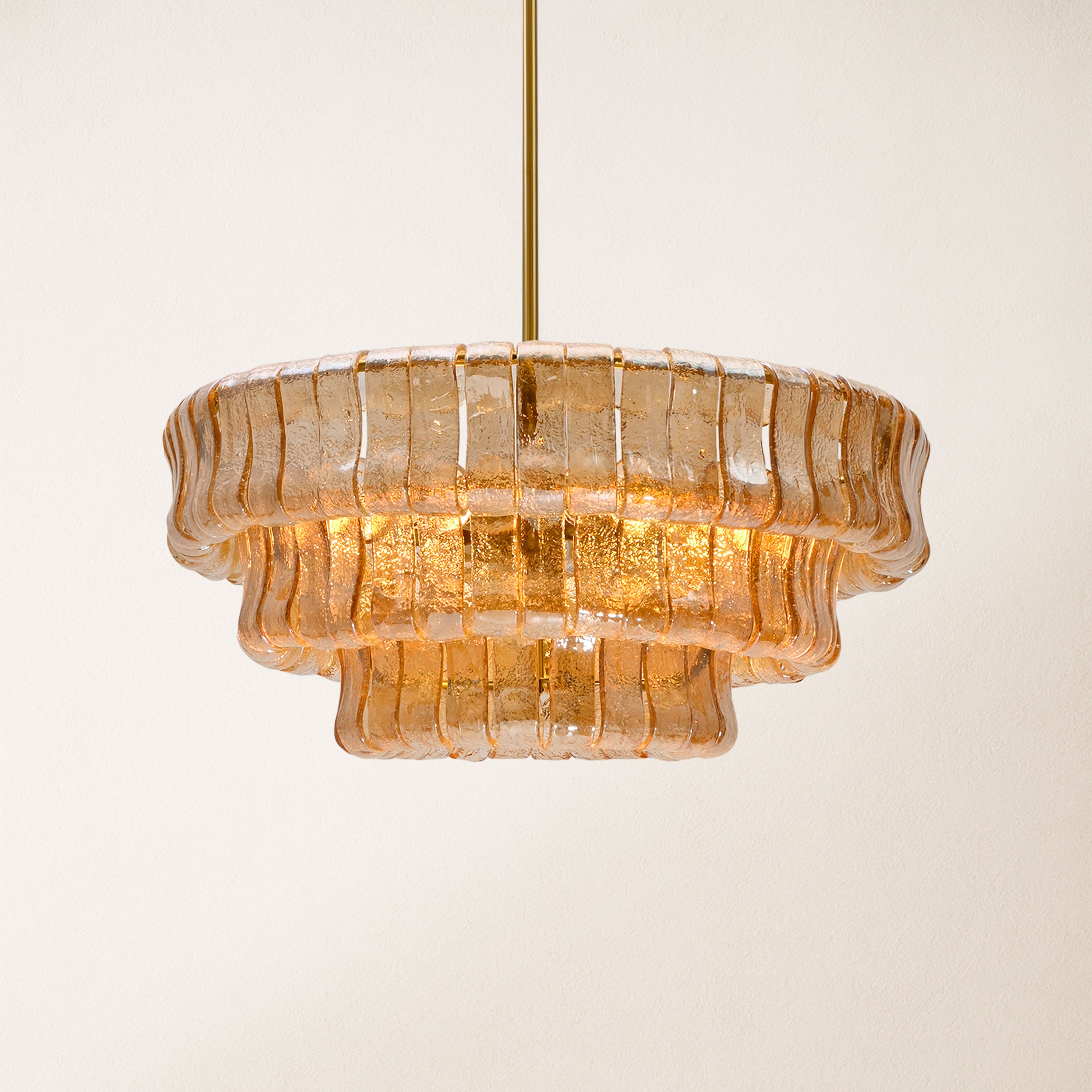 Ondalia Art Glass Round Chandelier