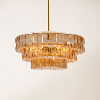Ondalia Art Glass Round Chandelier