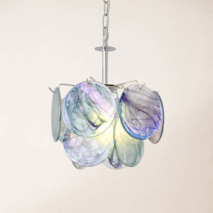 Murello Murano Disc Glass Round Chandelier