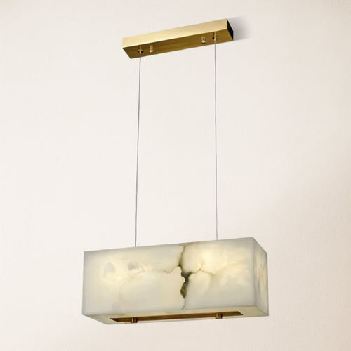 Dave Alabaster Cuboid Dining Room Chandelier 45 cm L
