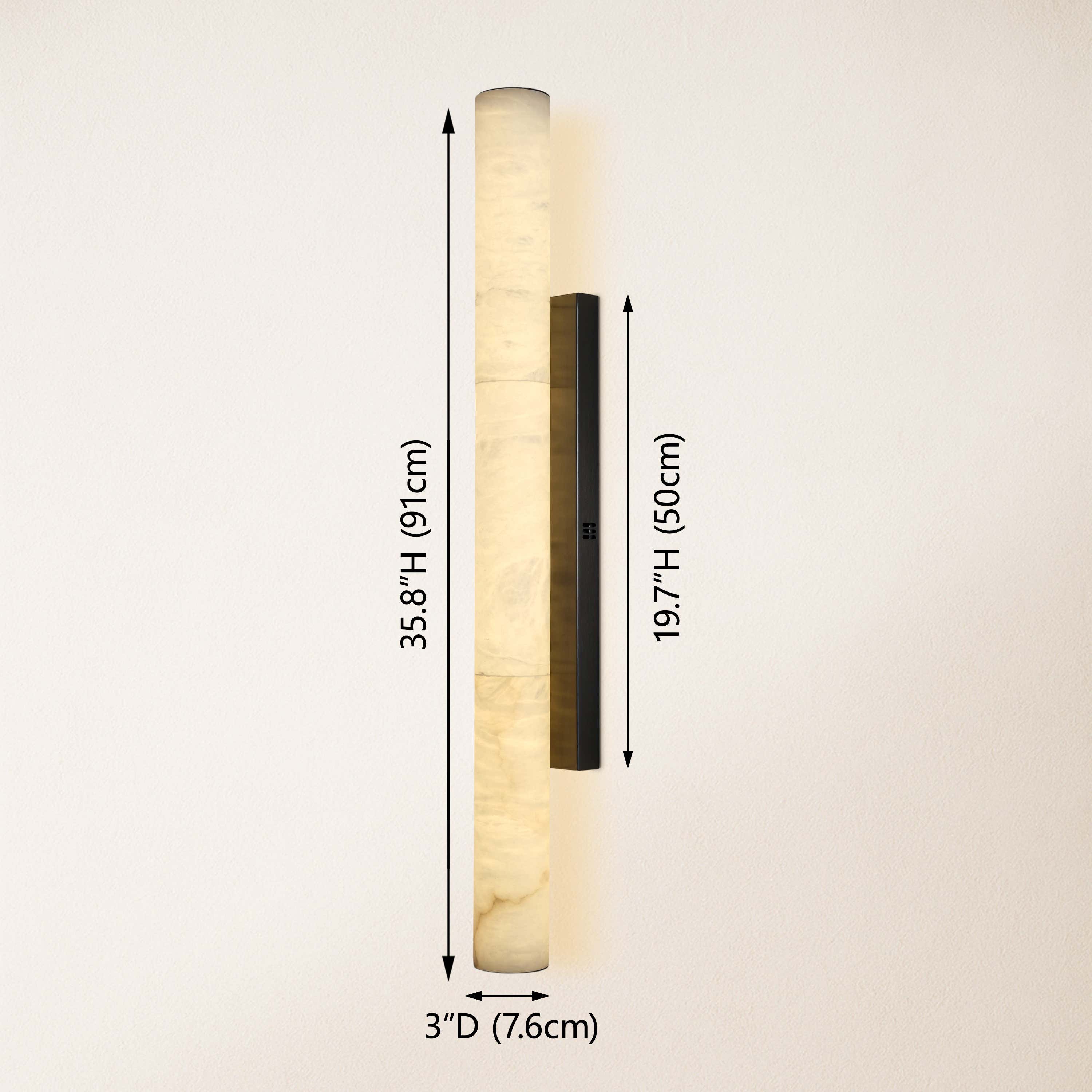 Sylvia Palladian Alabaster Wall Sconce 91cm H