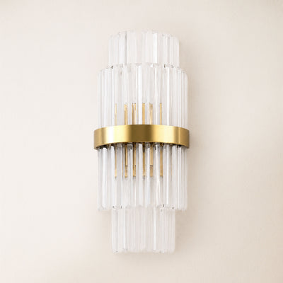 Oryana Crystal Icicle 2-Tier Wall Sconce 7.9"