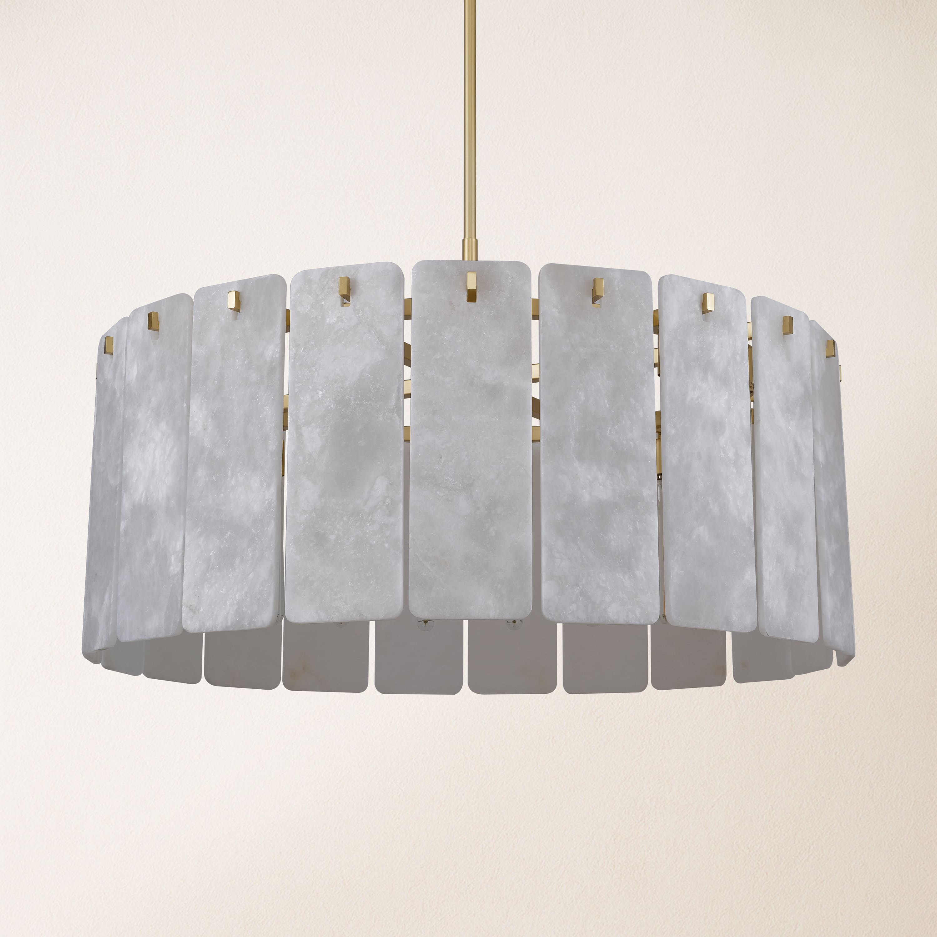 Lunara Alabaster Round Chandelier 91 cm W