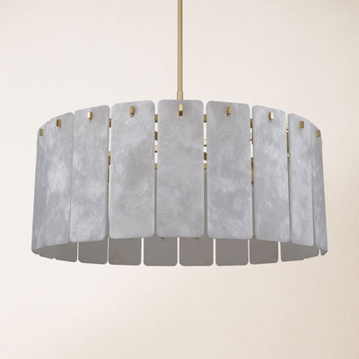 Lunara Alabaster Round Chandelier 91 cm W