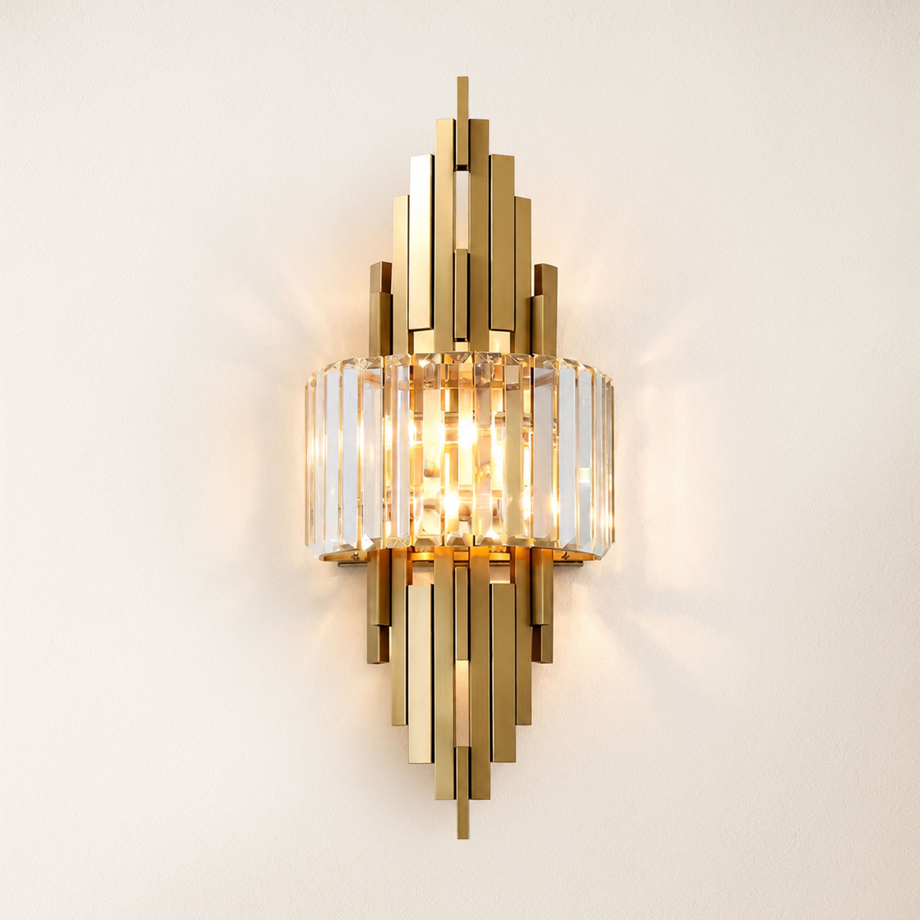 Solvoria Crystal Stepped Column Wall Sconce