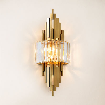 Solvoria Crystal Stepped Column Wall Sconce