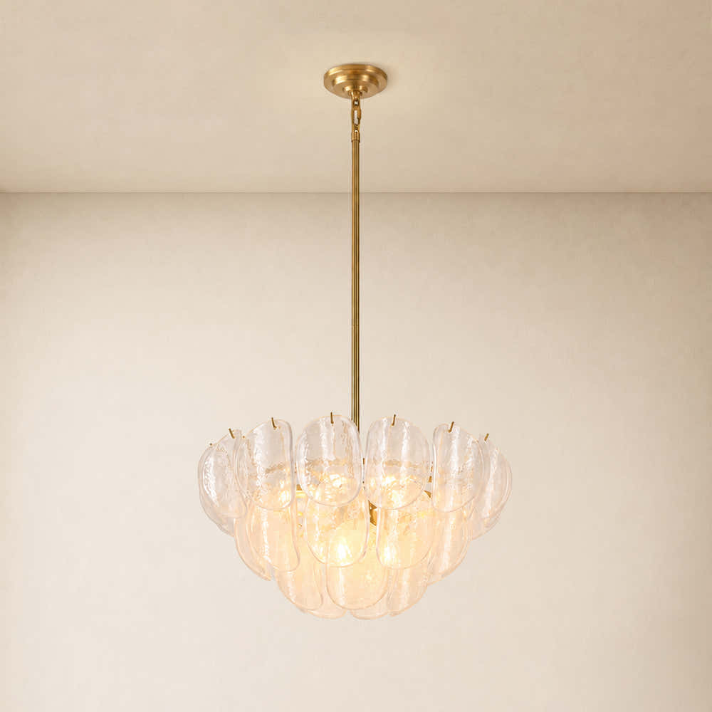 Aurevale Glass Disc Round Chandelier 22"D