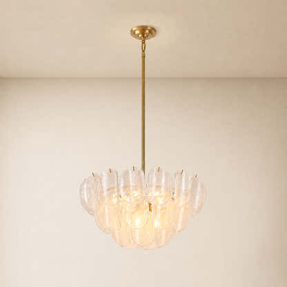 Aurevale Glass Disc Round Chandelier 22"D