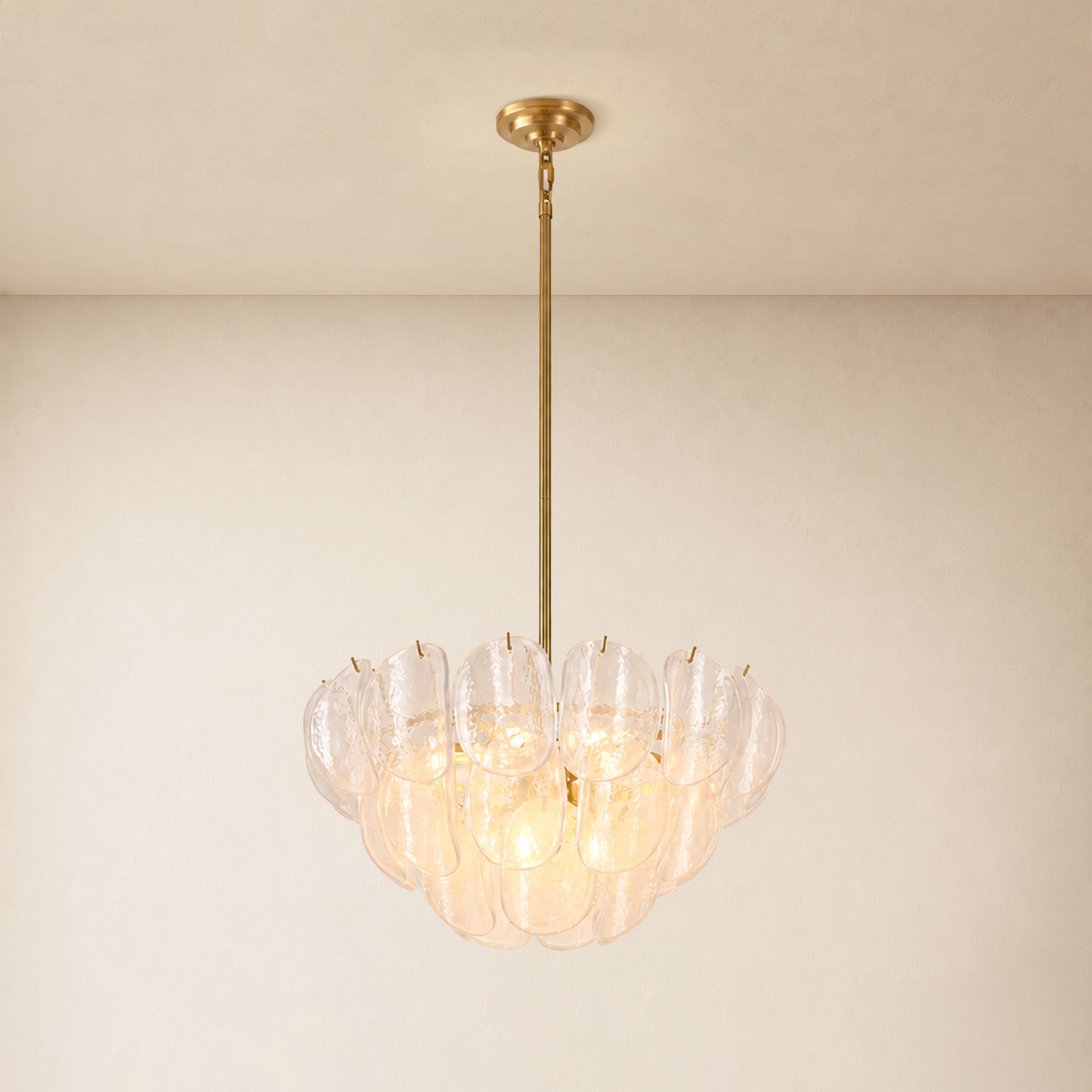 Aurevale Glass Disc Round Chandelier 22"D