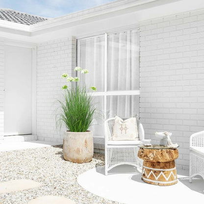 Artificial 7-Head Hydrangea with Curved Onion Grass Bonsai 110cm H