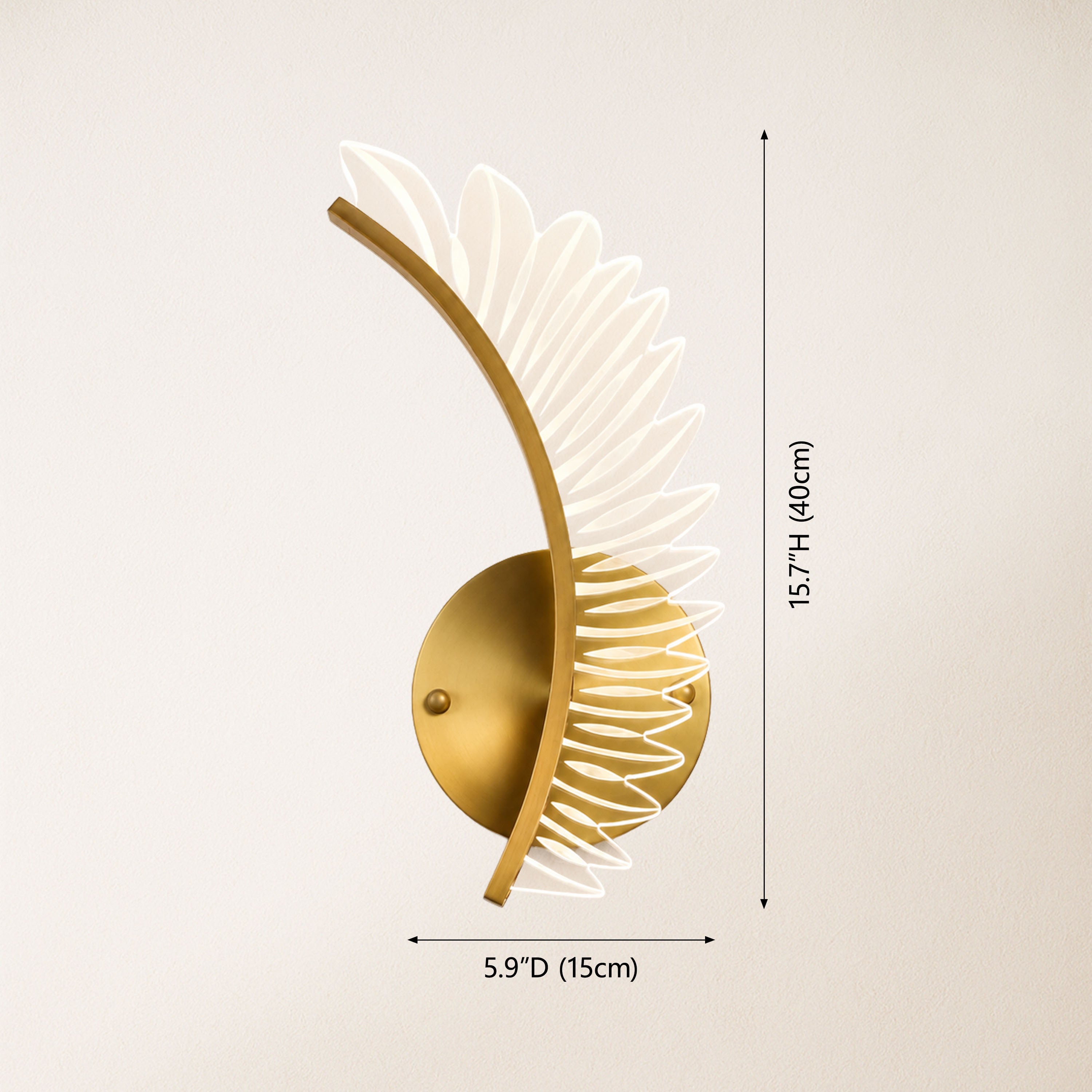 Pennata Acrylic Wing Wall Sconce