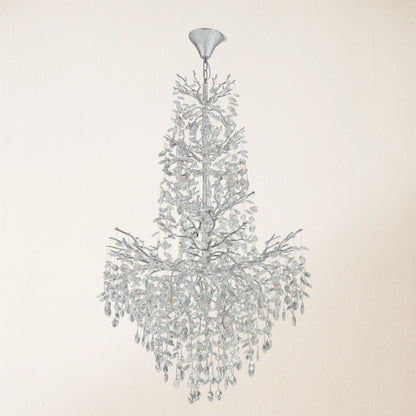 Frostleaf Crystal Cascade Grand Staircase Chandelier 155cm H