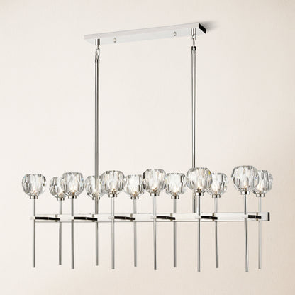 Parisian Crystal Double Linear Chandelier 122 cm L