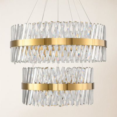 Vetro Prism Crystal 2-Tier Chandelier 80cm L