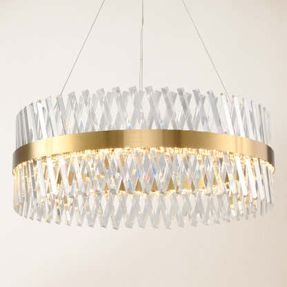 Vetro Prism Crystal Round Chandelier 80cm D
