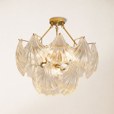 Marivelle Shell Glass Round Chandelier