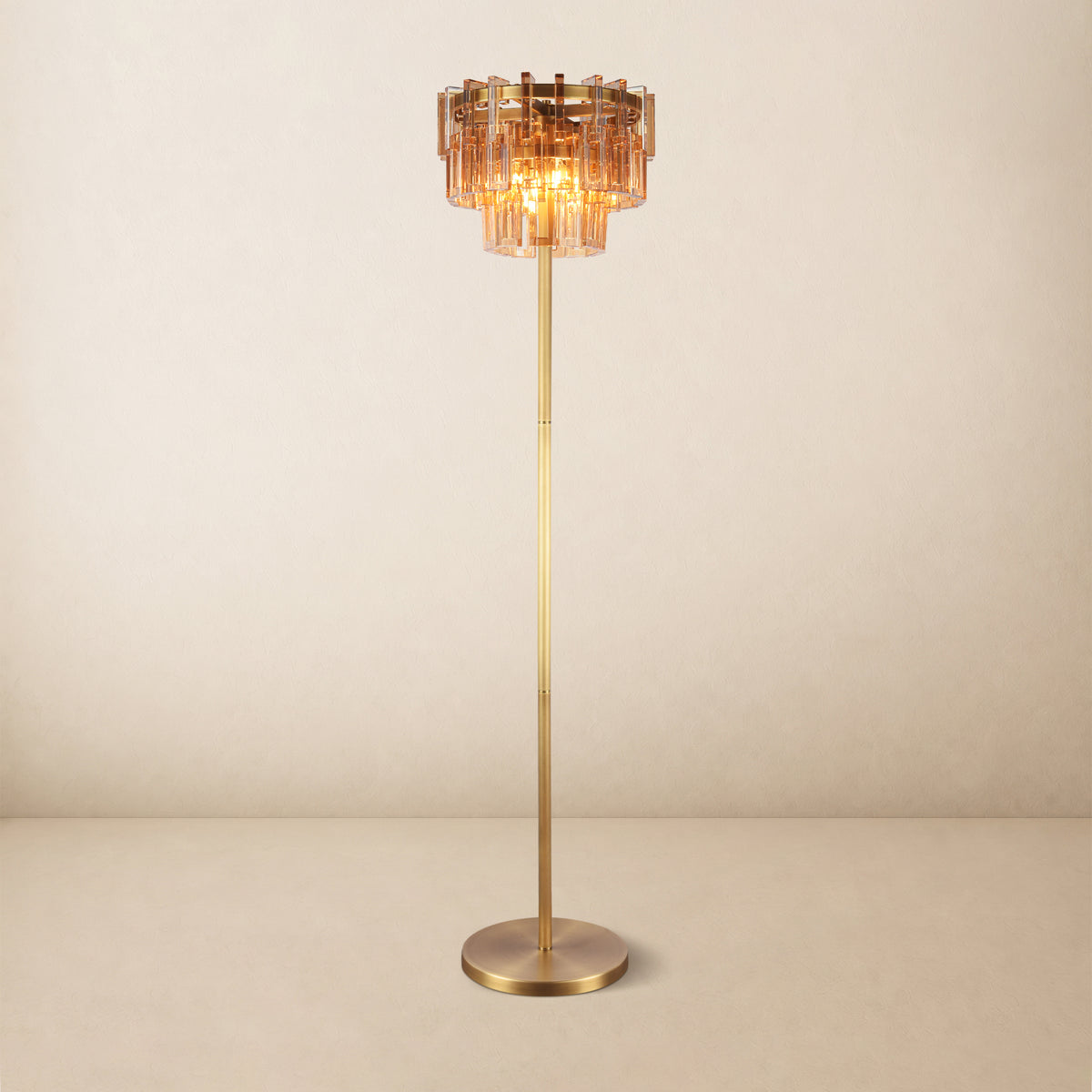 Cirelle Crystal Rectangular Table Lamp 63"H #Color_Clear