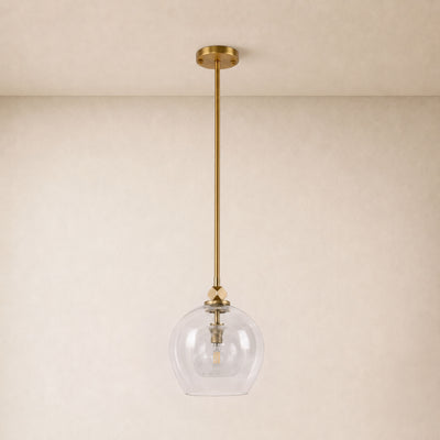 Aurevin Clear Glass Globe Pendant 9.8"D