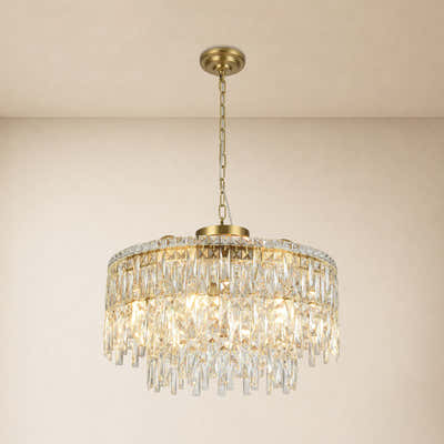 Lucentra Crystal Round Chandelier 24"W
