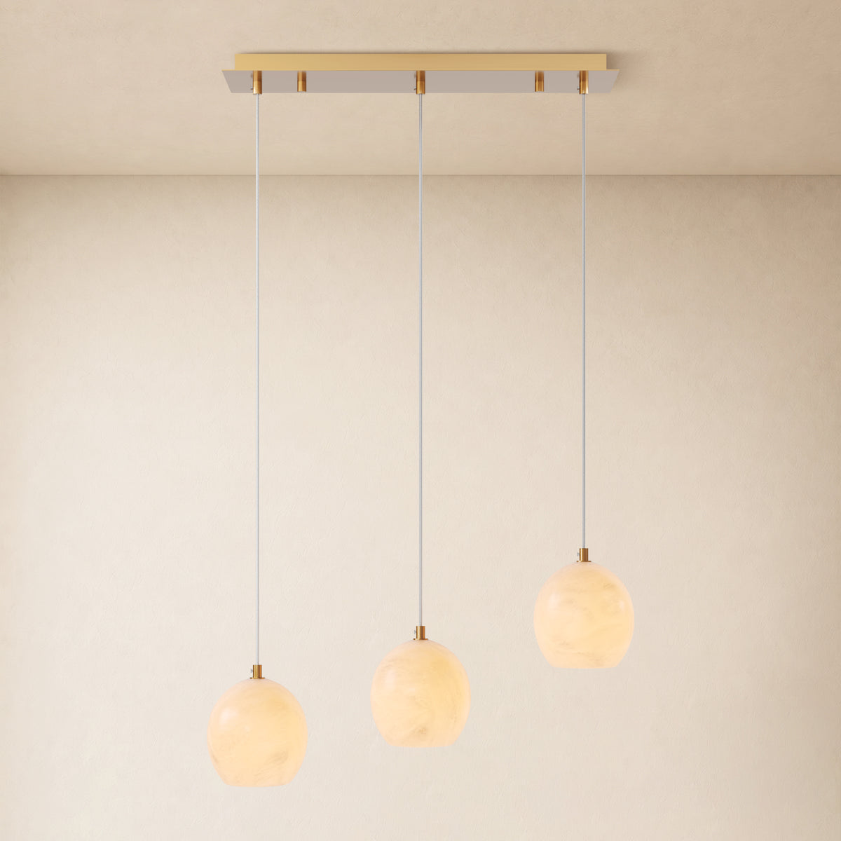 Quorvyn Resin Globe Linear Chandelier 