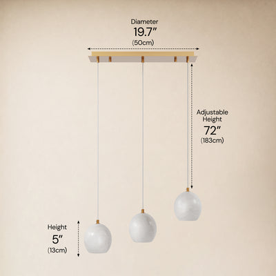 Quorvyn Resin Globe Linear Chandelier 
