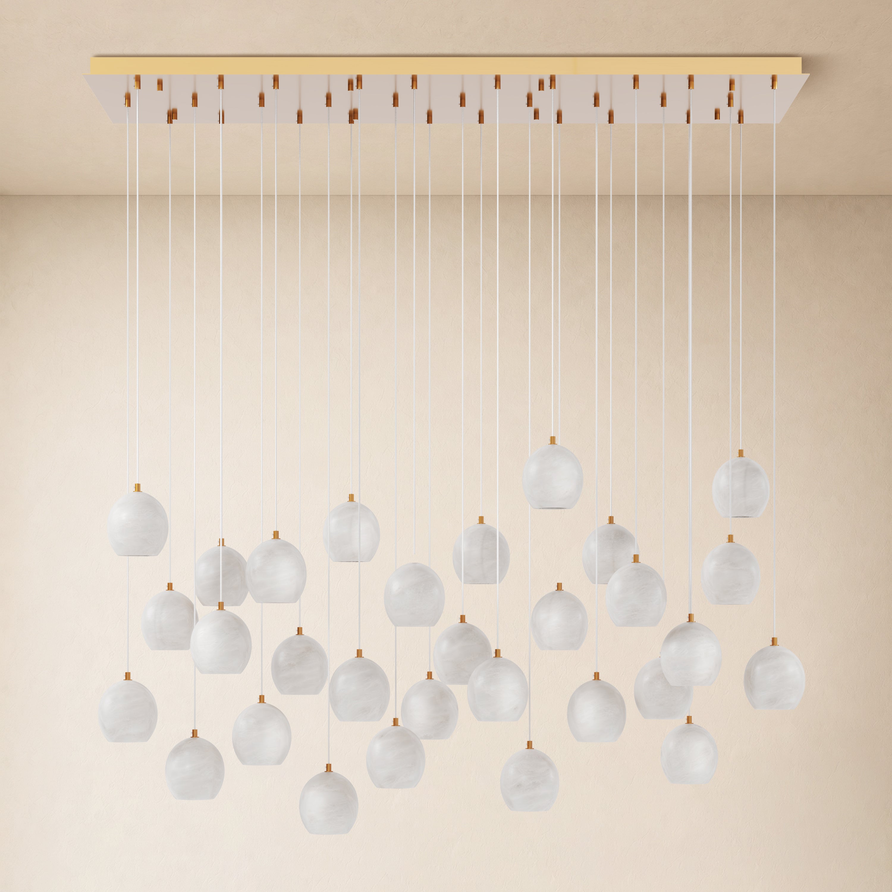 Quorvyn Resin Globe Linear Chandelier 