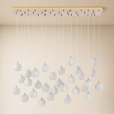 Quorvyn Resin Globe Linear Chandelier 