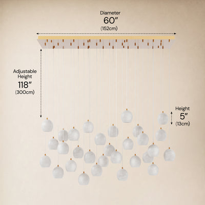 Quorvyn Resin Globe Linear Chandelier 