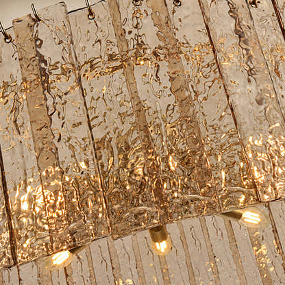 Tavelle Textured Glass Round Chandelier 24" 30"D