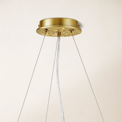 Lustre Branches Crystal Round Chandelier for All Rooms 76cm