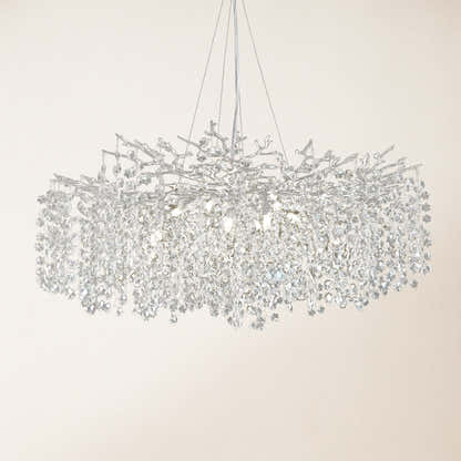 Lustre Branches Crystal Round Chandelier for All Rooms 76cm