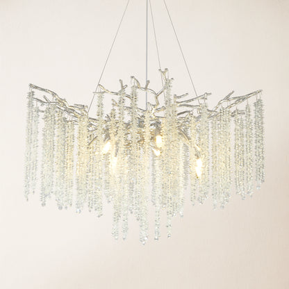 Snow Tree Branch Crystal Chandelier 76cm D
