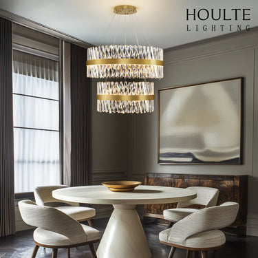 Vetro Prism Crystal 2-Tier Chandelier 80cm L